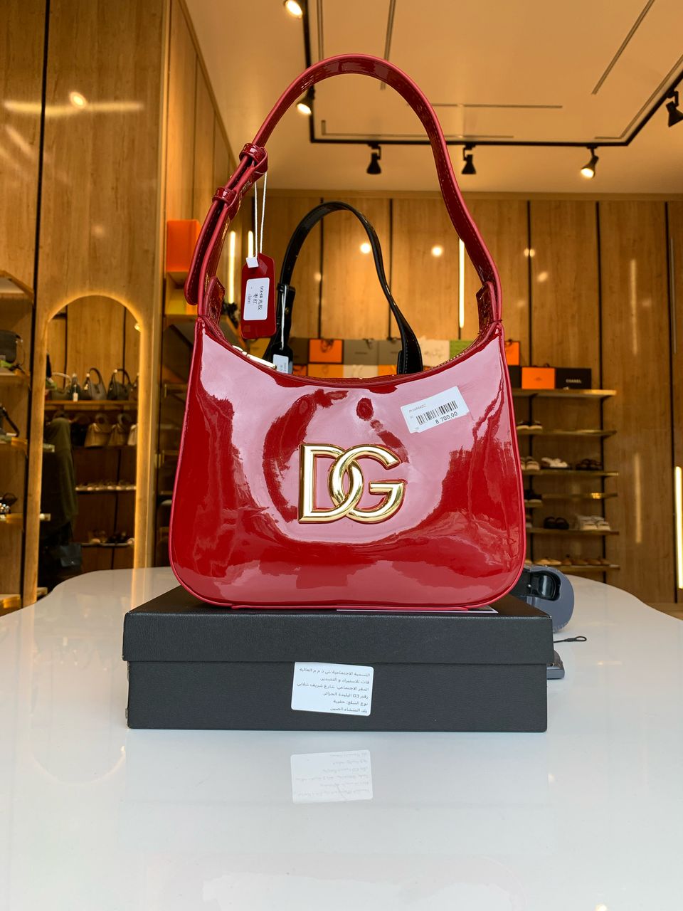 Sac baguette Dolce & Gabbana – Luxe brillant en cuir verni | Réf. : SAC-998