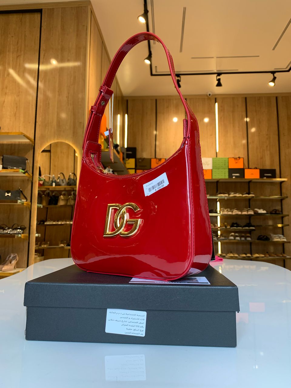 Sac baguette Dolce & Gabbana – Luxe brillant en cuir verni | Réf. : SAC-998